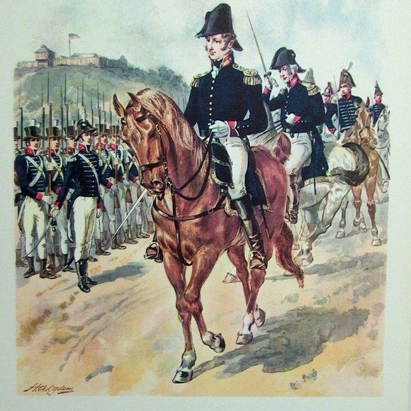Uniforms of the United States Army 1810 - 1813 H. A. Ogden Book Plate Unframed - Picture 1 of 5